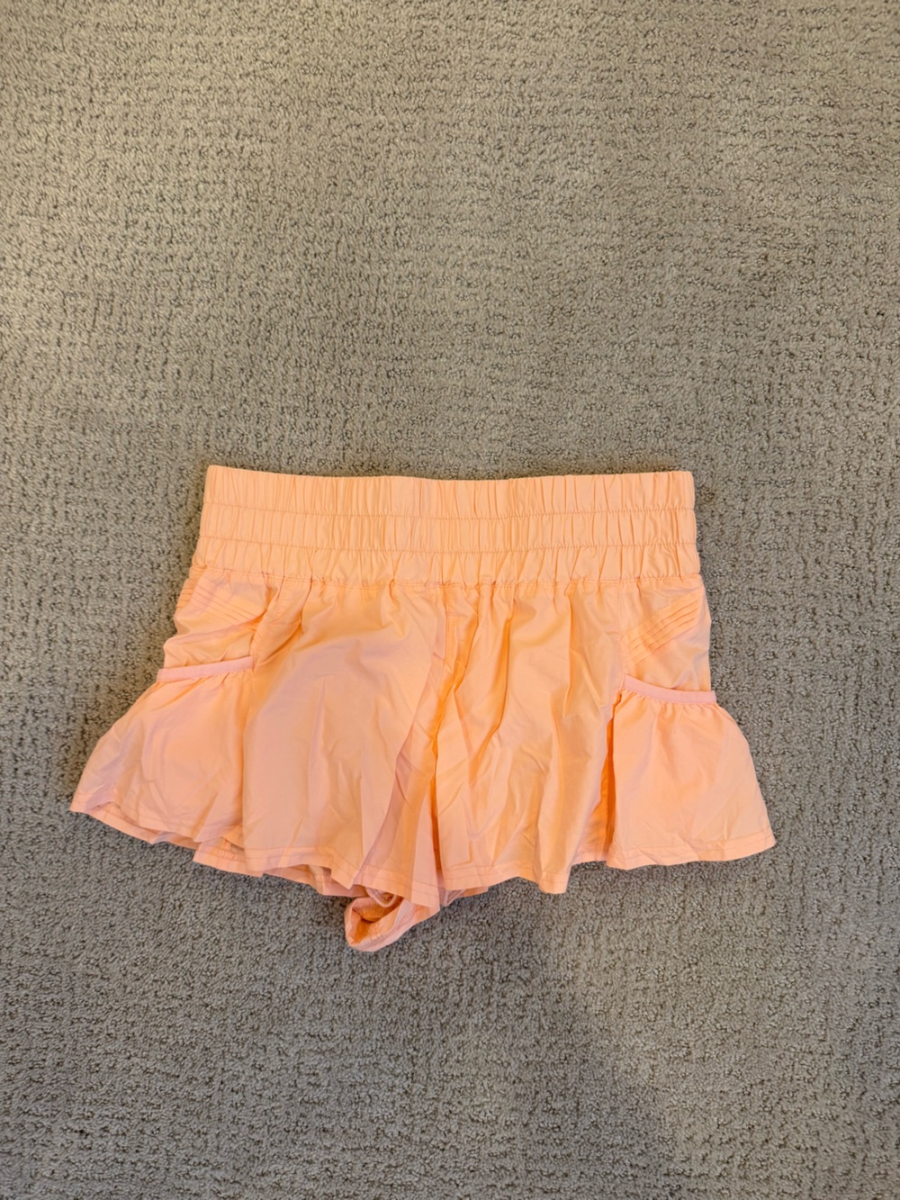 Free People Peach Ruffle Skort